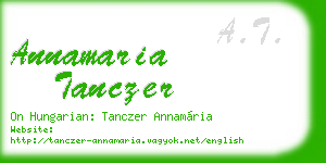 annamaria tanczer business card